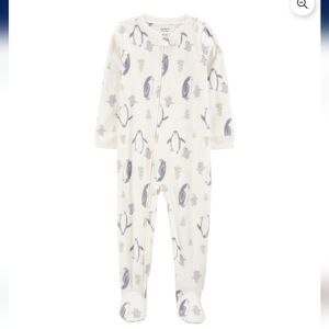 NWT Carter's Child Of Mine Penguin Print Blanket Sleeper ~sz 12 M
